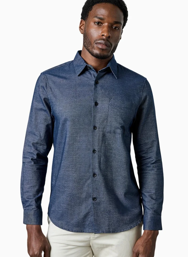 French Connection Melange Flannel Shirt