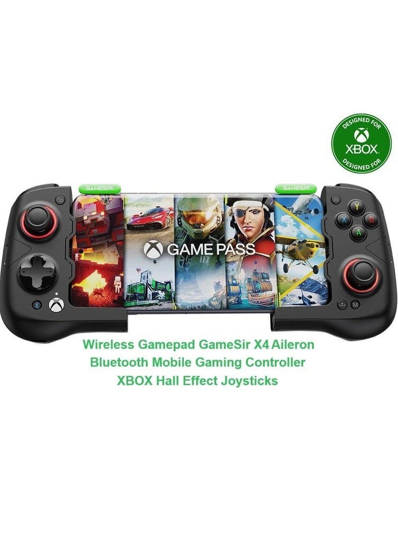 general Professional Gamepad X4 Aileron Xbox Mobile Gaming Controller for Android Compatible Width: 68-95mm/2.68-3.74in, Thickness: 12.5mm/0.49in with Hall Effect Joysticks-Split Design, Dual Trigger, Carrying Case-Play Diablo Immortal, Minecraft, Fortnite, Dead Trigger 2 & More, ABXY Buttons, 2 Mappable Back Buttons, 800mAh Battery - Image 1