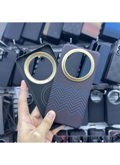 Purple-blue M pattern magnetic gold ring Huawei Mate 70 Pro