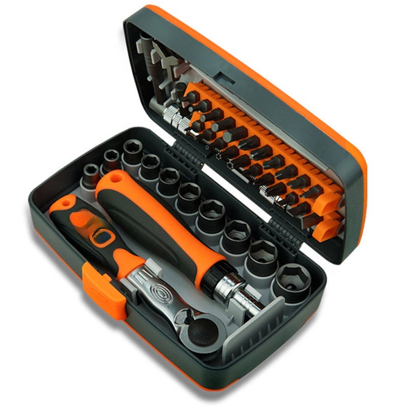 38 in 1 Household Labor Saving Ratchet Screwdriver Bit Set Multipurpose Tool Kit Hardware Tools Combination Wrenches Toolbox Hand Tool Sets - Image 1
