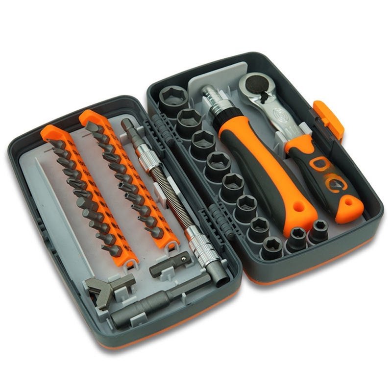 38 in 1 Household Labor Saving Ratchet Screwdriver Bit Set Multipurpose Tool Kit Hardware Tools Combination Wrenches Toolbox Hand Tool Sets - Image 4