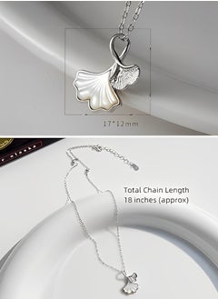 SYNSYB Small Shell Pearl Stud Earrings Necklace Jewelry Set for Womens Girls Elegant with gift box  - Image 3