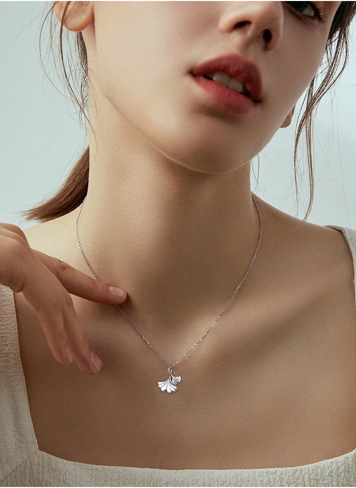 SYNSYB - Small Shell Pearl Stud Earrings Necklace Jewelry Set for Womens Girls Elegant with gift box - Image 1
