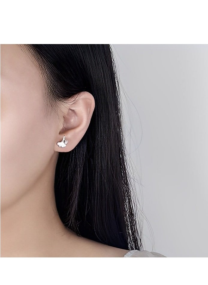 SYNSYB - Small Shell Pearl Stud Earrings Necklace Jewelry Set for Womens Girls Elegant with gift box - Image 1