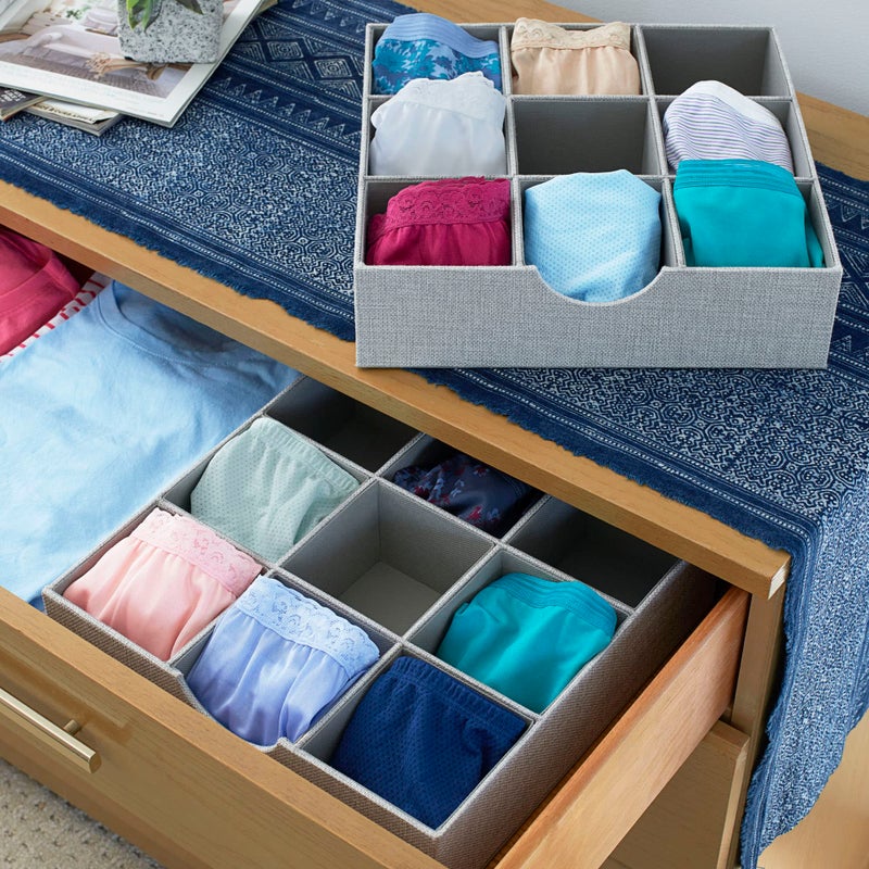 Household Essentials Drawer Organizer Tray 2 Pack, Gray - Image 5