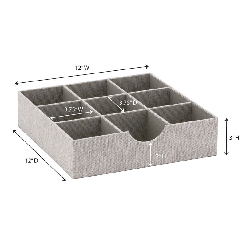 Household Essentials Drawer Organizer Tray 2 Pack, Gray - Image 3