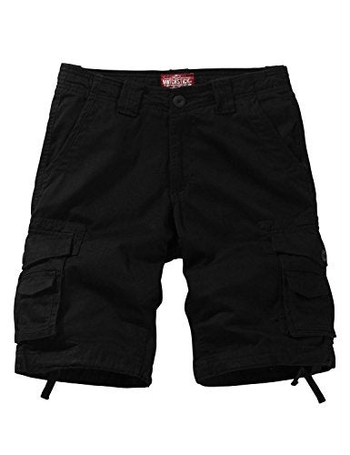 Match Men's Twill Comfort Cargo Short Without Belt #S3612 (Label Size M/30 (US 29), Black) - Image 1