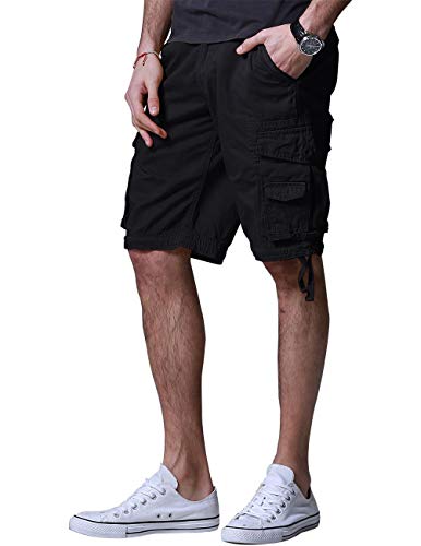 Match Men's Twill Comfort Cargo Short Without Belt #S3612 (Label Size M/30 (US 29), Black) - Image 4