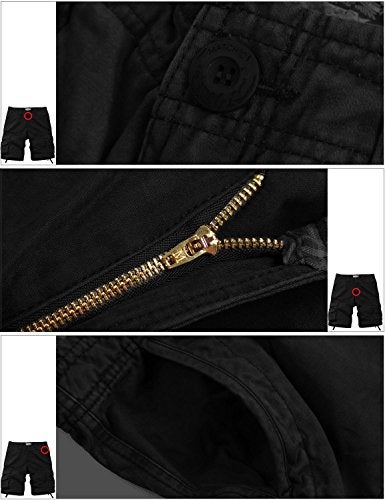 Match Men's Twill Comfort Cargo Short Without Belt #S3612 (Label Size M/30 (US 29), Black) - Image 5