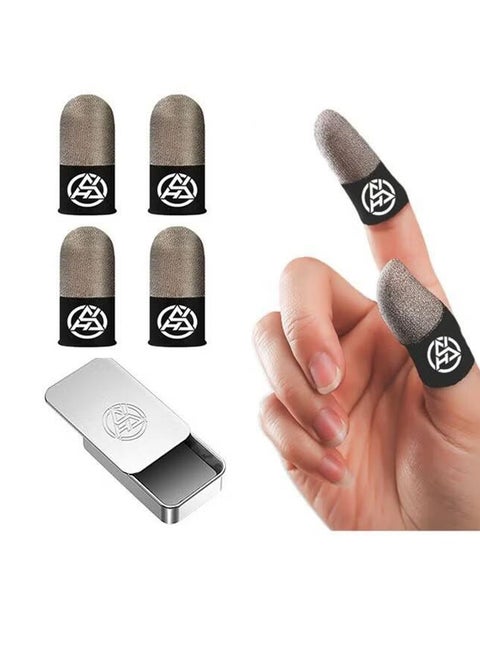 2 Pair Mobile Game Touch Screen Finger Sleeve Super Highly Sensitive Feelers Smooth Operation Sweat Absorbing Odorless Breathable Seamless Finger Sleeve For Pubg And Much Other Games Play