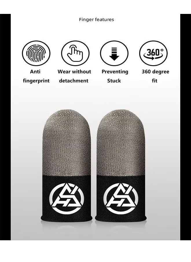 Super ZYouth - 2 Pair Mobile Game Touch Screen Finger Sleeve Super Highly Sensitive Feelers Smooth Operation Sweat Absorbing Odorless Breathable Seamless Finger Sleeve For Pubg And Much Other Games Play - Image 1