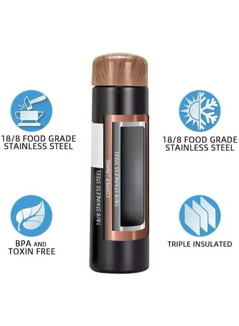 هابي هوم ترمس حراري من الفولاذ المقاوم للصدأ 304 250  مل ترمس حراري للمشروبات الباردة والباردة معزولة للمدرسة والسفر والرياضات الخارجية 250 مل - Image 4