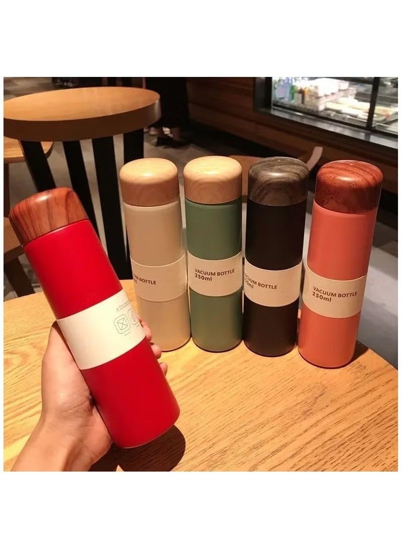 هابي هوم ترمس حراري من الفولاذ المقاوم للصدأ 304 250  مل ترمس حراري للمشروبات الباردة والباردة معزولة للمدرسة والسفر والرياضات الخارجية 250 مل - Image 5