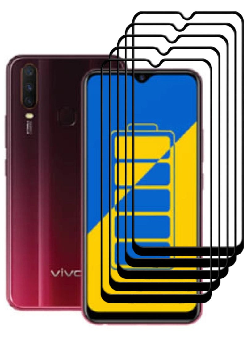 ACLIX 5 Pieces Antistatic ESD Dustproof Premium Quality High Definition Tempered Glass Screen Protector Designed For vivo Y15 - Image 1
