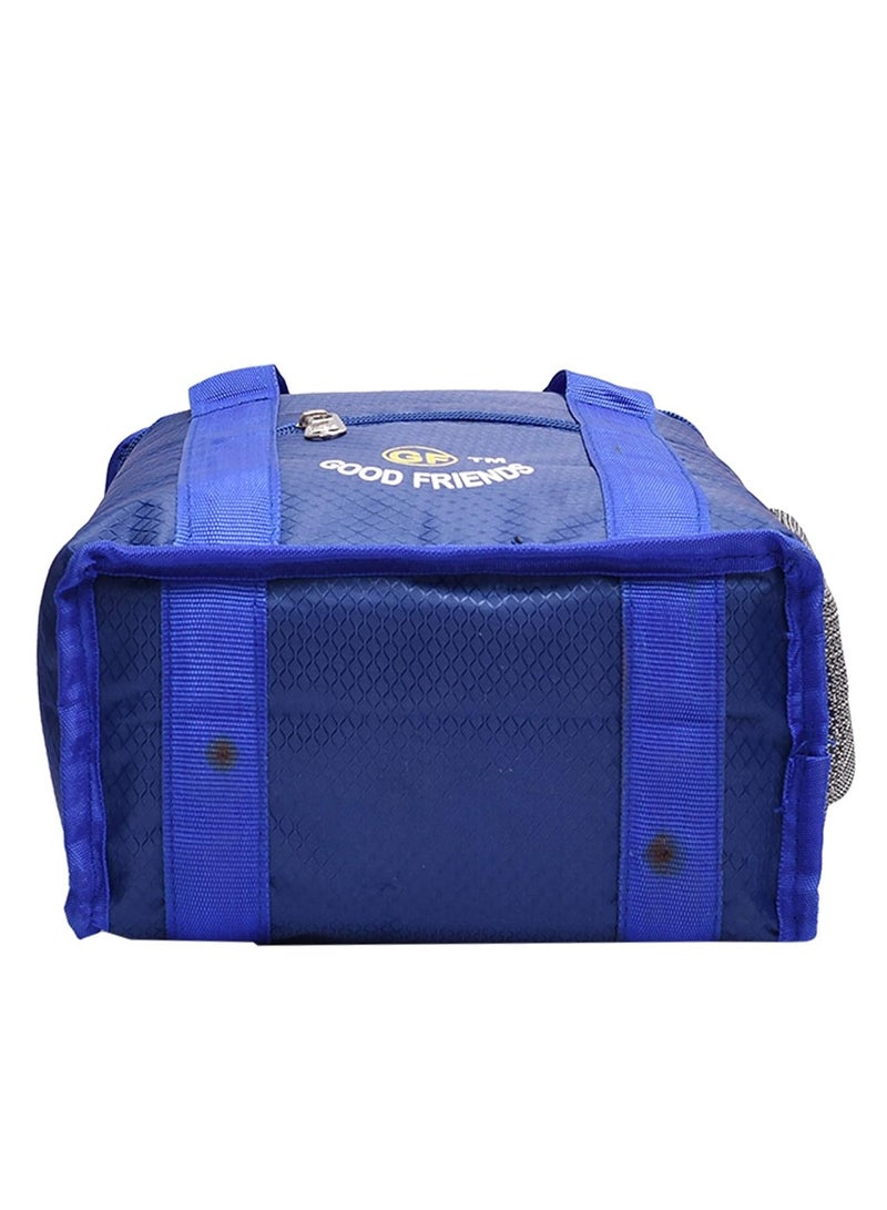 حقيبة غداء جود فريندز للغداء تيفين للمدرسة والمكتب والنزهة حقيبة غداء مقاومة للماء (10 لتر) باللون الأزرق - Image 5