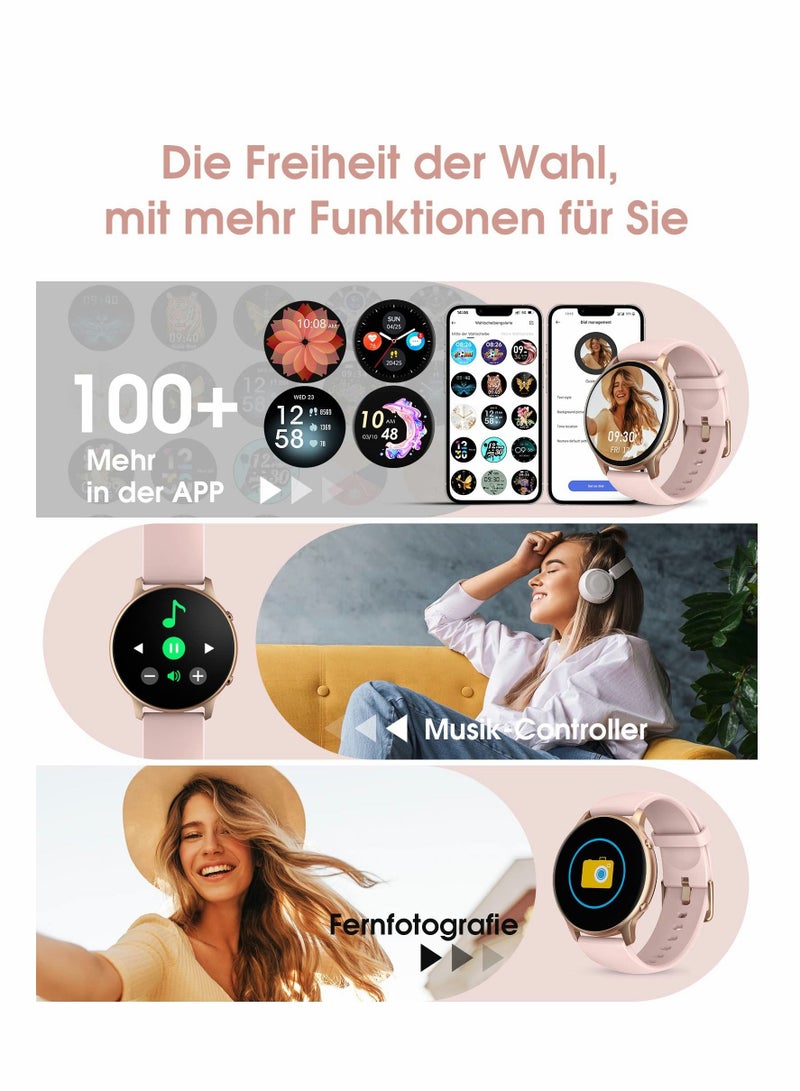 Y&D Women's Smartwatch 1.28 inch Touchscreen Fitness Watch IP68 Waterproof Sports Pedometer with Heart Rate SpO2 Sleep Monitor for iOS and Android - Image 5