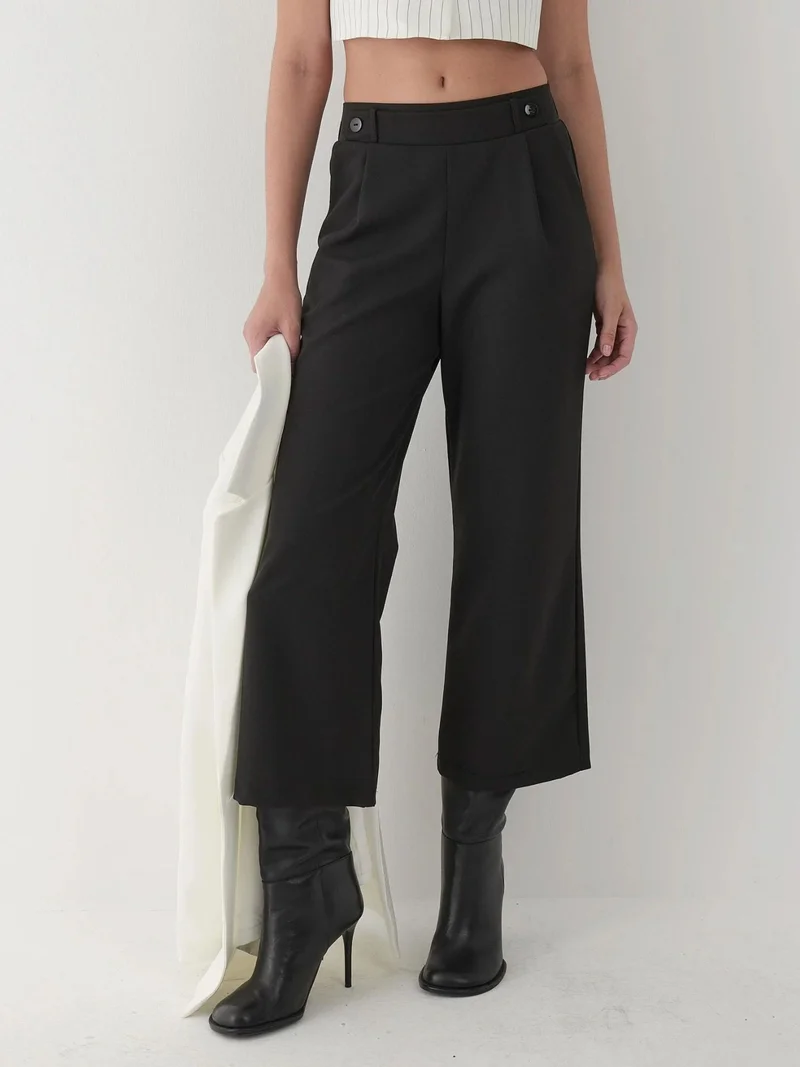 هيكاب بنطلون بخصر مرتفع بتفاصيل أزرار