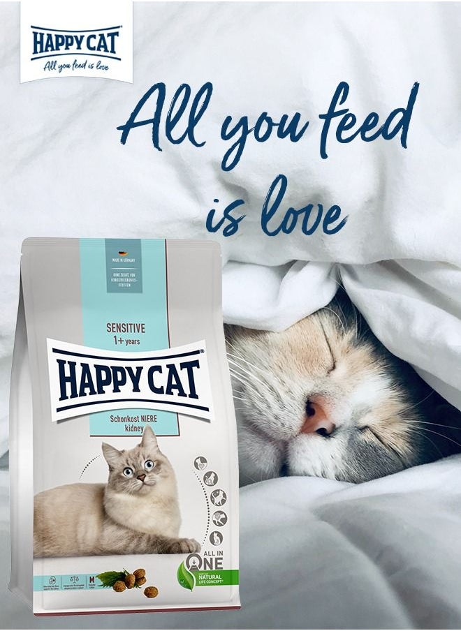 HAPPY CAT - 1.3 kg Super Premium Sensitive Kidney Diet supports the renal function with adapted protein and mineral content for adult sensitive and choosy cats - Image 1