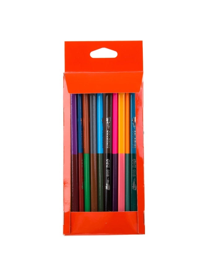 Deli EC00520 Dual Colored Pencil 鈥?12 Colors, Softened High-Quality Basswood, Easy to Sharpen, Dual Color Design - Image 3