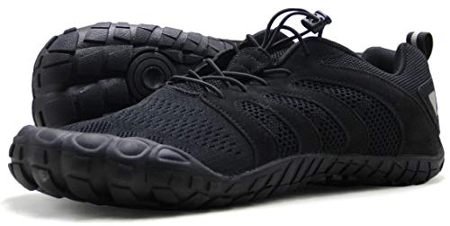 Oranginer Men's Zero Drop Shoes Barefoot Comfortable Five Toe Shoes for Men Black Size 13 - Image 1