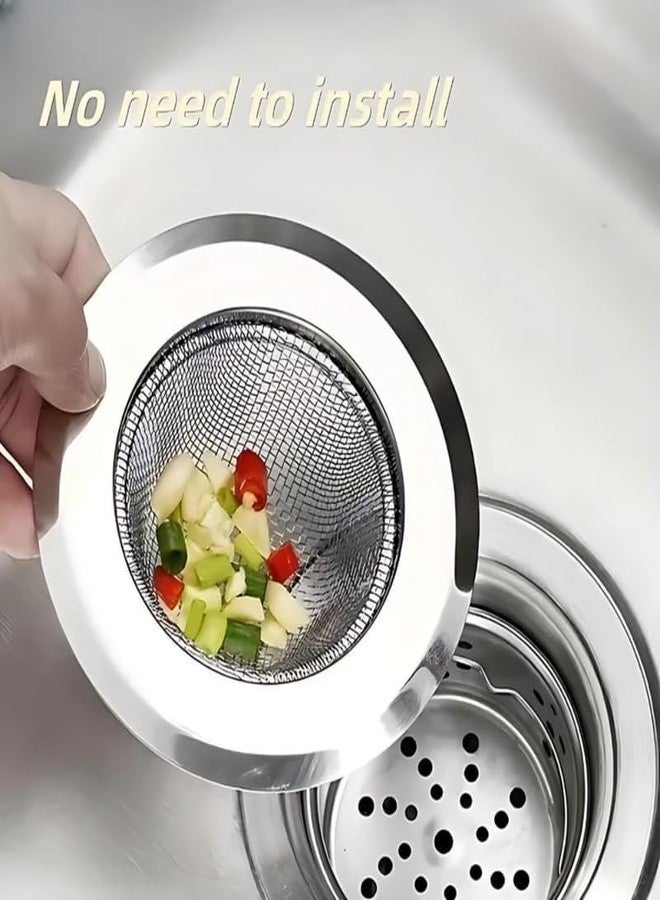 Lapras 𝟏𝟓 𝐘𝐞𝐚𝐫𝐬 𝐖𝐚𝐫𝐫𝐚𝐧𝐭𝐲 Stainless Steel Mesh Sink Filter, Wash Basin Drain Strainer for Kitchen & Bathroom, Blocks Food Waste, Prevents Clogging, Easy to Clean Drain Protector - Image 4