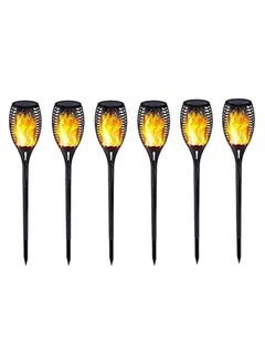 General Decorative solar lamps for hotels, gardens, villas and restaurants, 6 pieces, black 