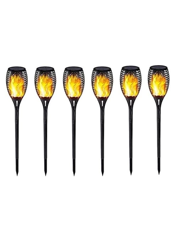 General Decorative solar lamps for hotels, gardens, villas and restaurants, 6 pieces, black 