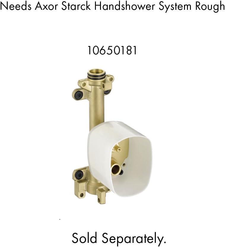 AXOR AXOR ShowerSolutions Luxury 5inch Handheld Shower Head Set with Valve Trim Modern Spray Easy Clean with Hose in Chrome 2 GPM 10651001  - Image 3