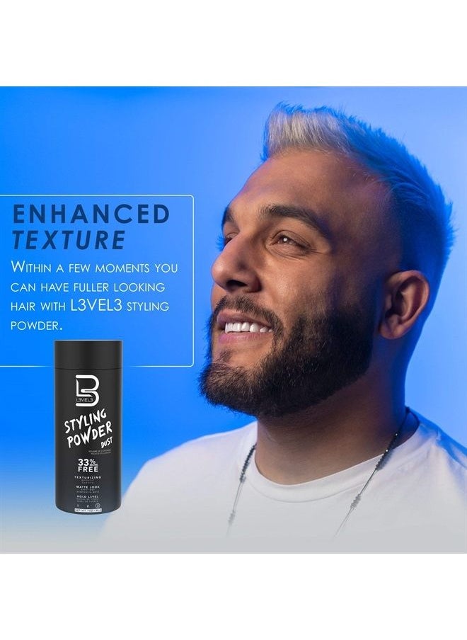 L3 - Level 3 Styling Powder - Natural Look Mens Powder - Easy to Apply with No Oil or Greasy Residue (Small - 30 Grams) - Image 1
