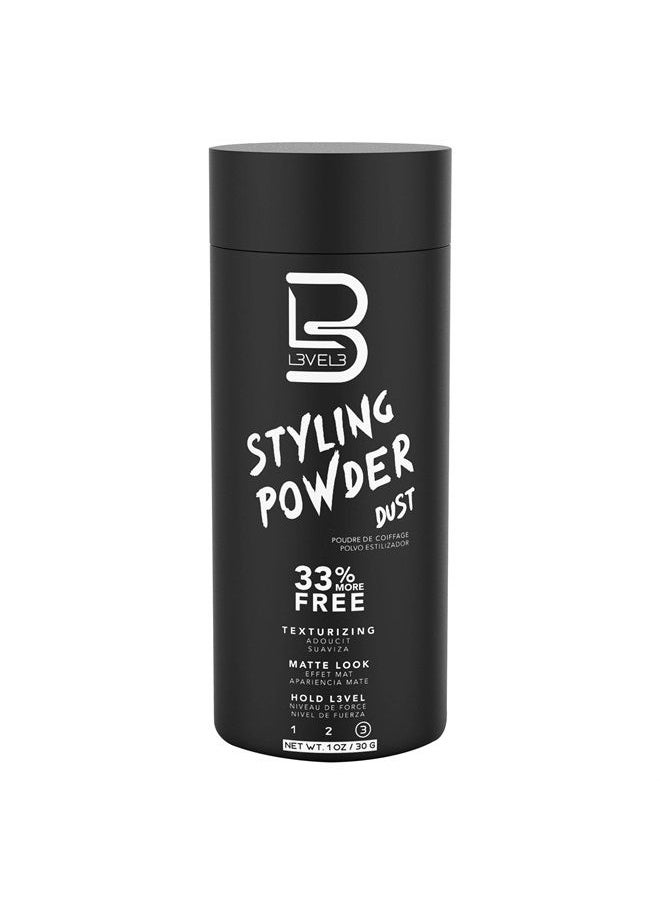 L3 - Level 3 Styling Powder - Natural Look Mens Powder - Easy to Apply with No Oil or Greasy Residue (Small - 30 Grams) - Image 1