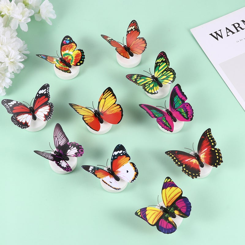 20 Pcs Colorful Butterfly-shaped Lamps Night Lights Adhesive Wall Lights - Image 3