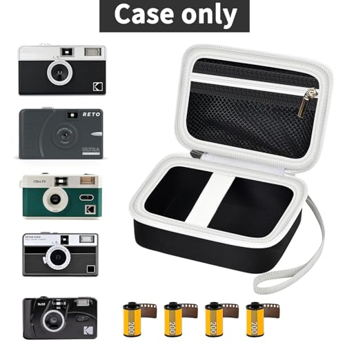 Grapsa Digital Camera Case Compatible with KODAK EKTAR H35 H35N Half Frame Film Camera, Storage Holder Organizer for Kodak Ultra F9 M35 M38 Paper Shoot kamera, 35mm Film Rolls (Box Only) - Black - Image 2