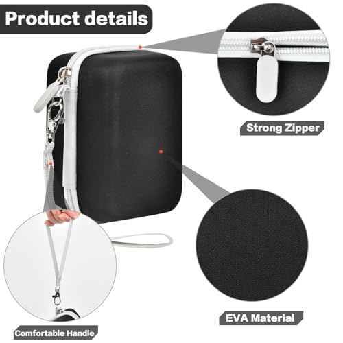 Grapsa Digital Camera Case Compatible with KODAK EKTAR H35 H35N Half Frame Film Camera, Storage Holder Organizer for Kodak Ultra F9 M35 M38 Paper Shoot kamera, 35mm Film Rolls (Box Only) - Black - Image 4