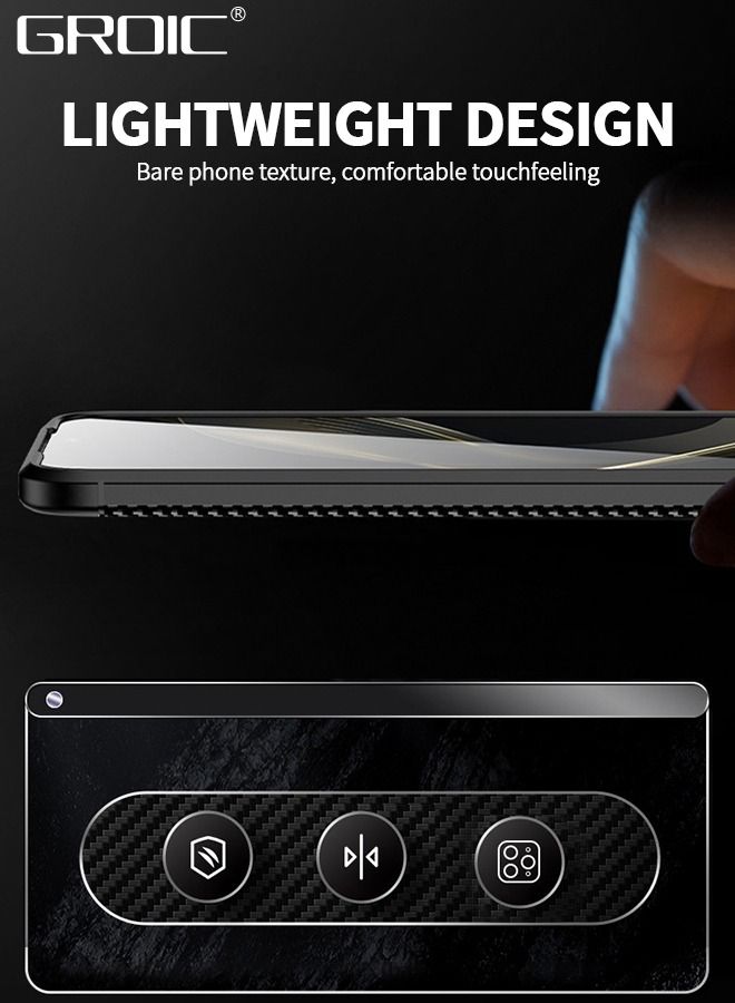 GROIC Suitable for Huawei Nova 11 6.7 Inches All-inclusive Mobile Phone Case Anti-Fall Anti-fingerprint Protective Cover, Hybrid Shock-absorbing Carbon Fiber Business Cover - Image 3
