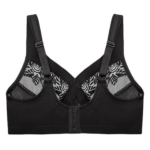 Glamorise Full Figure Plus Size MagicLift Minimizer Bra Wirefree #1003 Black - Image 4