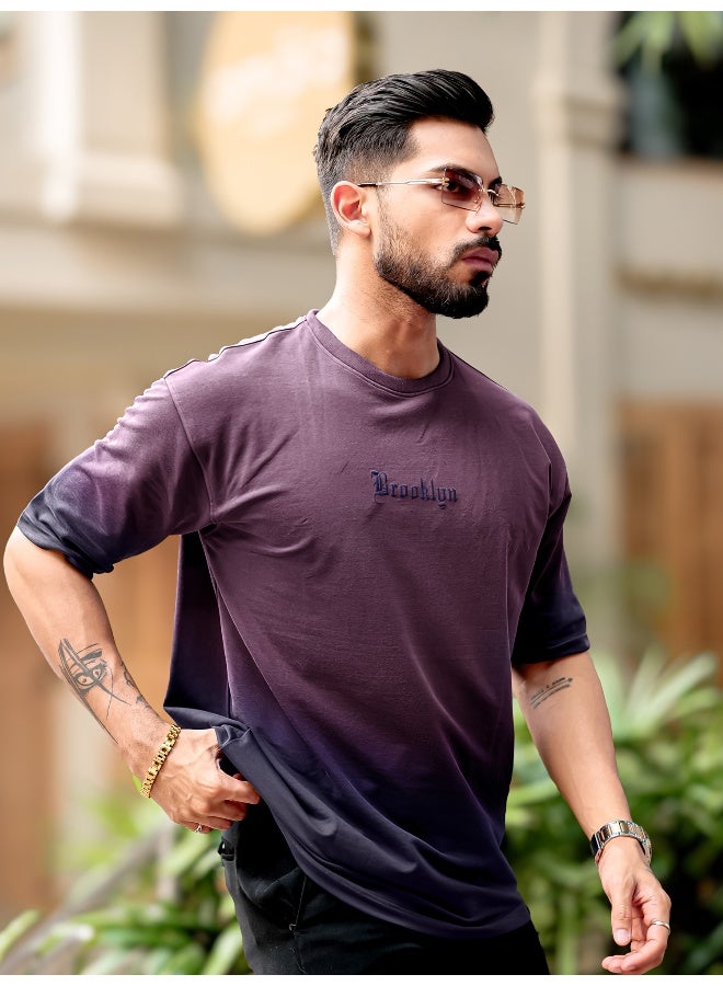 Maniac Maniac Mens Tie & Dye Round Neck 3/4th Sleeve Onion Cotton T-Shirt  - Image 4