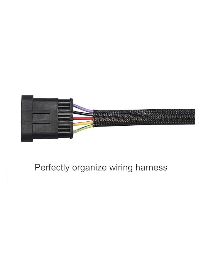 AL FAKHAMA - Braided Cable Sleeve (8.2ft - 1 inch) [2.5 meter - 25mm] inch Cord Protector Wire Loom Tubing Cable Sleeve Split Sleeving for USB Audio Video Power Cord – Protect Animals from Chewing Cords- Black - Image 1