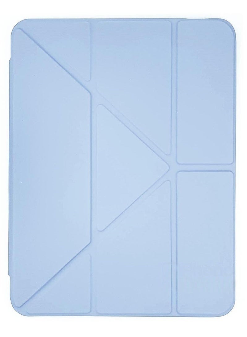 Protective case for iPad 10th Gen 10.9-inch 2022 / iPad 11th Gen (A16) 10.9-inch 2025 Built-in pencil holder Flexible back cover, tri-fold stand, auto sleep wake bounce series  Clear/  Blue - Image 5