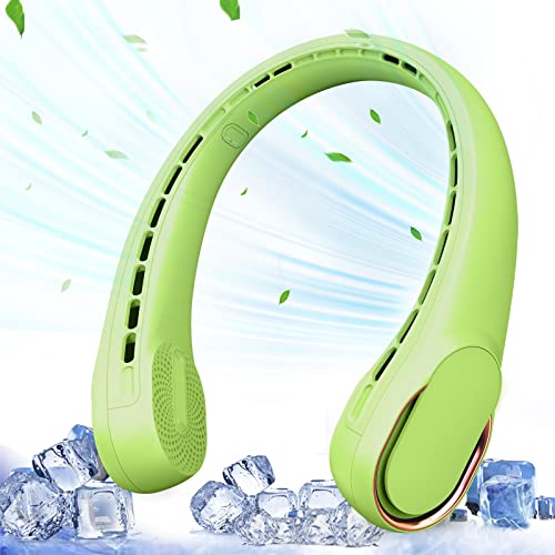 ASNUG Portable Neck Fan Bladeless Neck Fan USB Rechargeable Personal Fan 4000 mAh Battery Operated Wearable Fan 3 Speeds AdjustableFaster Cooling Ultra Quiet Suitable for Home Office Sports - Image 1