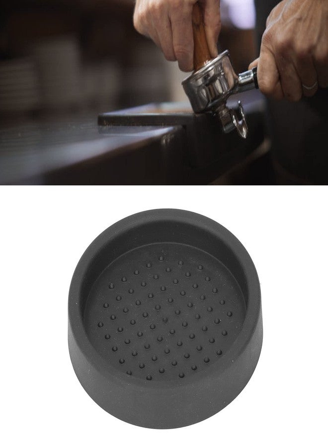 OUKENS Espresso Tamper Mat, 3in Round Black Food Grade Silicone Compact Anti Slip Single Hole Coffee Tamping Mat, Coffee Powder Pressing Pad for Cafe Household - Image 4