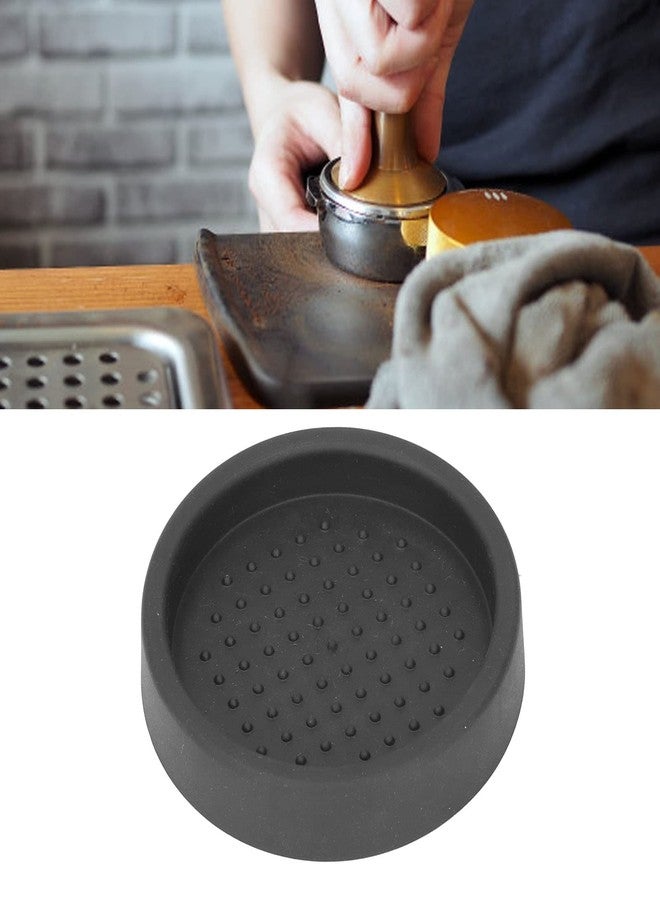 OUKENS Espresso Tamper Mat, 3in Round Black Food Grade Silicone Compact Anti Slip Single Hole Coffee Tamping Mat, Coffee Powder Pressing Pad for Cafe Household - Image 5