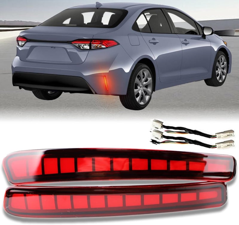 GEEGEETOP مجموعة أضواء عاكس LED خلفية كاملة من GEEGEETOP لتويوتا كورولا 2020-2025 - Image 1