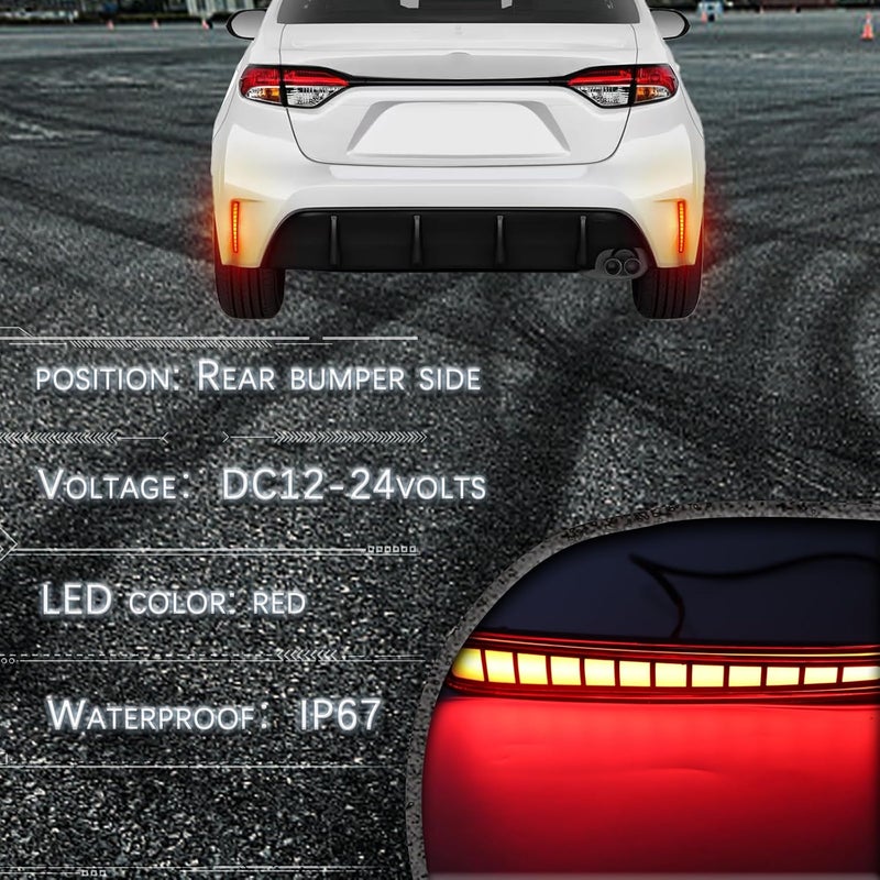 GEEGEETOP مجموعة أضواء عاكس LED خلفية كاملة من GEEGEETOP لتويوتا كورولا 2020-2025 - Image 4