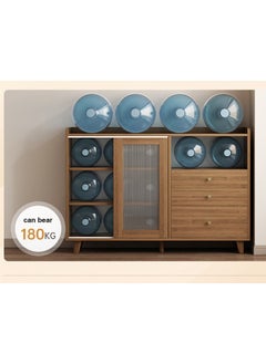 keke Modern Wooden Storage Kitchen Cabinet with Shelves for Living Room & Kitchen  - Image 4