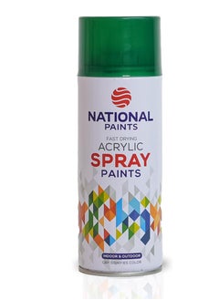 National Spray Paint -  COLOR GRASS GREEN-310 - 400ML National Paints Fast Drying Acrylic  - Image 1