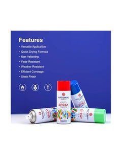 National Spray Paint -  COLOR GRASS GREEN-310 - 400ML National Paints Fast Drying Acrylic  - Image 3