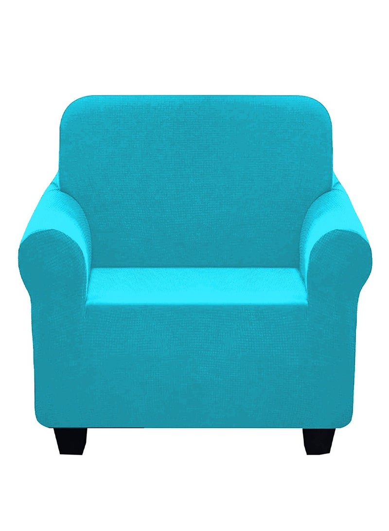 CATANES Thick Couch Covers, Sectional Sofa Stretch Slipcover Living Room Dogs Pets, Washable Durable Furniture Protector BLUE (90cm * 140cm)  - Image 1