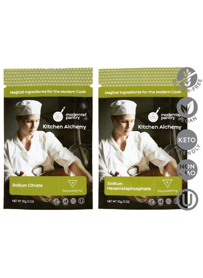 Modernist Pantry Sodium Citrate + Sodium Hexametaphosphate Value Pack ⊘ Non-GMO Vegan OU Kosher Certified - 100g/4oz - Image 1