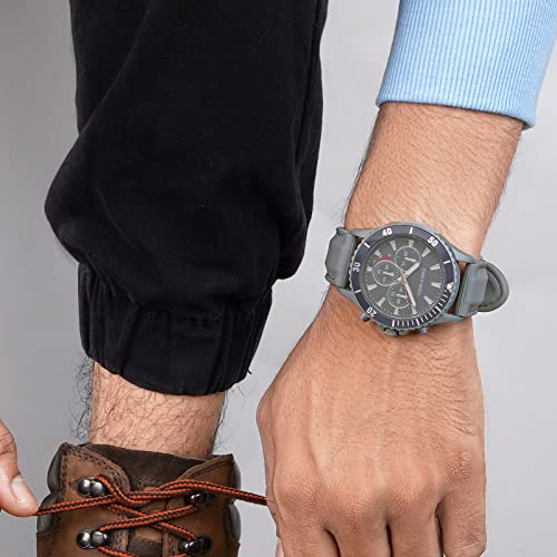 Joker & Witch Spacey 44mm Grey Dial 20mm Grey Synthetic Strap Watch for Men - Image 3