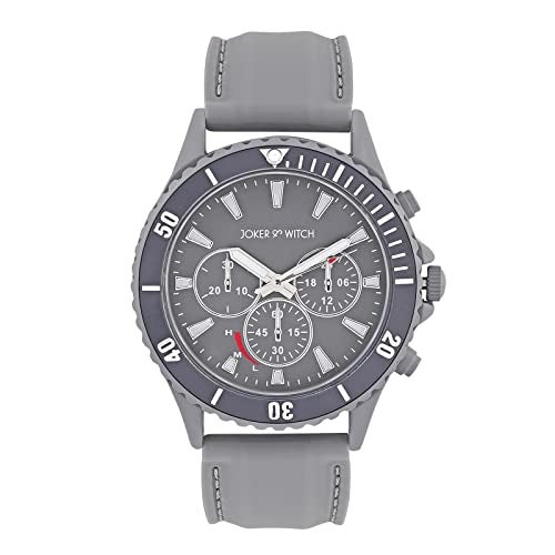 Joker & Witch Spacey 44mm Grey Dial 20mm Grey Synthetic Strap Watch for Men - Image 1